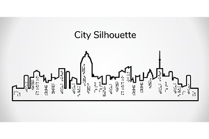 Vector City Silhouette. City