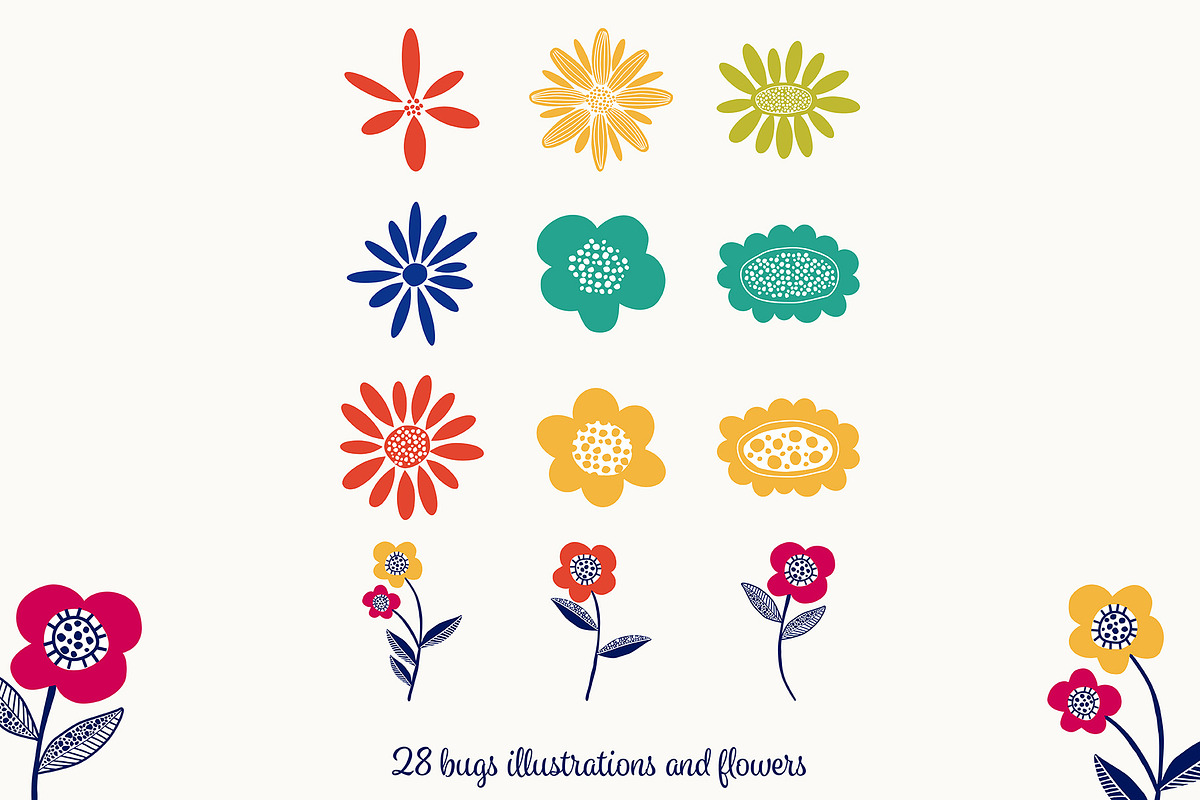 Cute Bugs and Flowers, an Animal Illustration by Chus Moreno Studio (Photo 3 of 3)