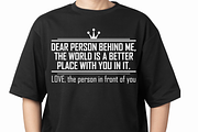 Dear Person Behind Me Tshirt Design, a Graphic by Vector Portal (Thumbnail 1 of 4)