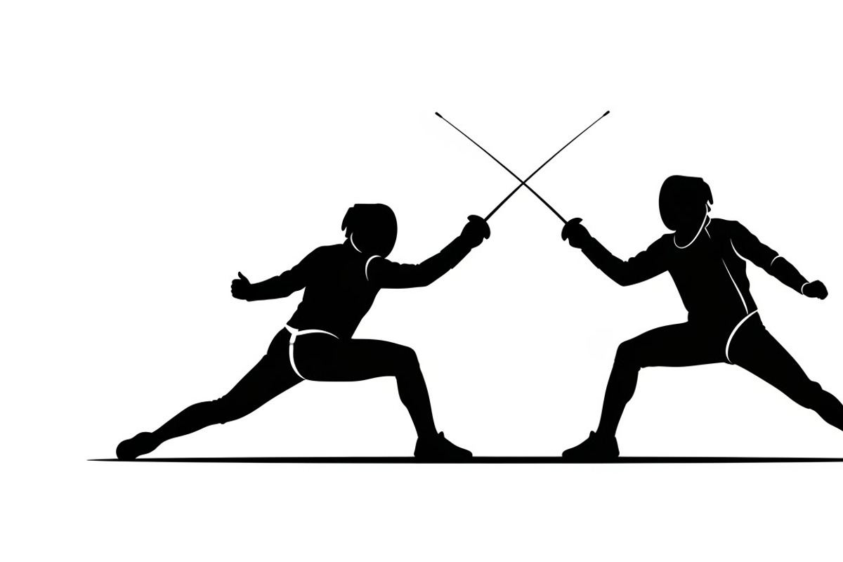 An elegant Fencing Duel Silhouettes, an Illustration by Amazin_art (Photo 20 of 31)