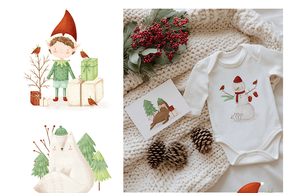 Magical Christmas - kids collections, a Seasonal Illustration by polikarpovaart (Photo 6 of 20)