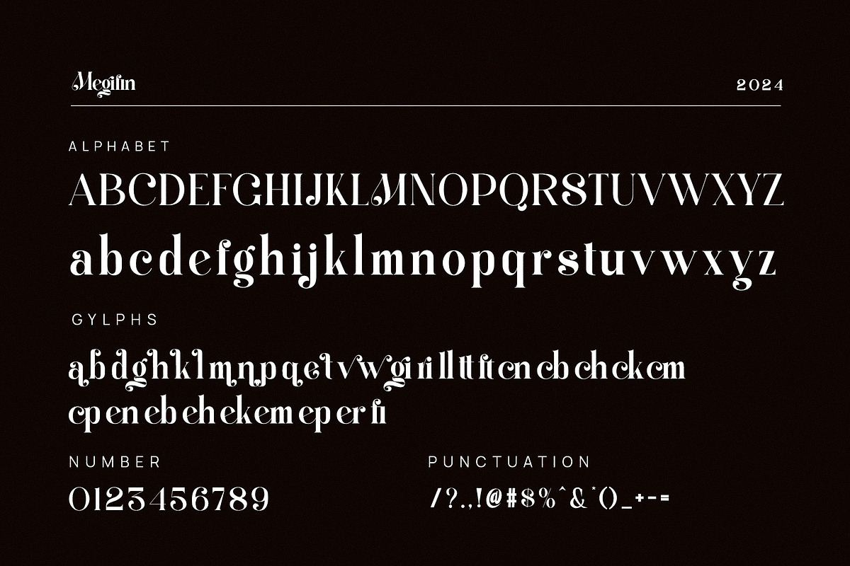 Megifin Beautiful Ligature Serif, a Serif Font by Alfinart (Photo 10 of 10)