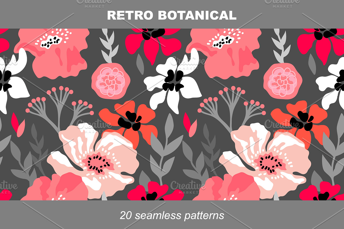 Retro Botanical, a Pattern Graphic by Svetlana Kononova (Photo 2 of 7)