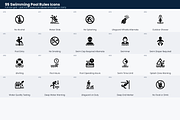 95 Swimming Pool Rules Icons, a Solid Icon by Symbolic Language (Thumbnail 5 of 6)