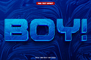 Boy 3D editable text effect, a Layer Style Add-On by Hello Muh (Thumbnail 1 of 2)
