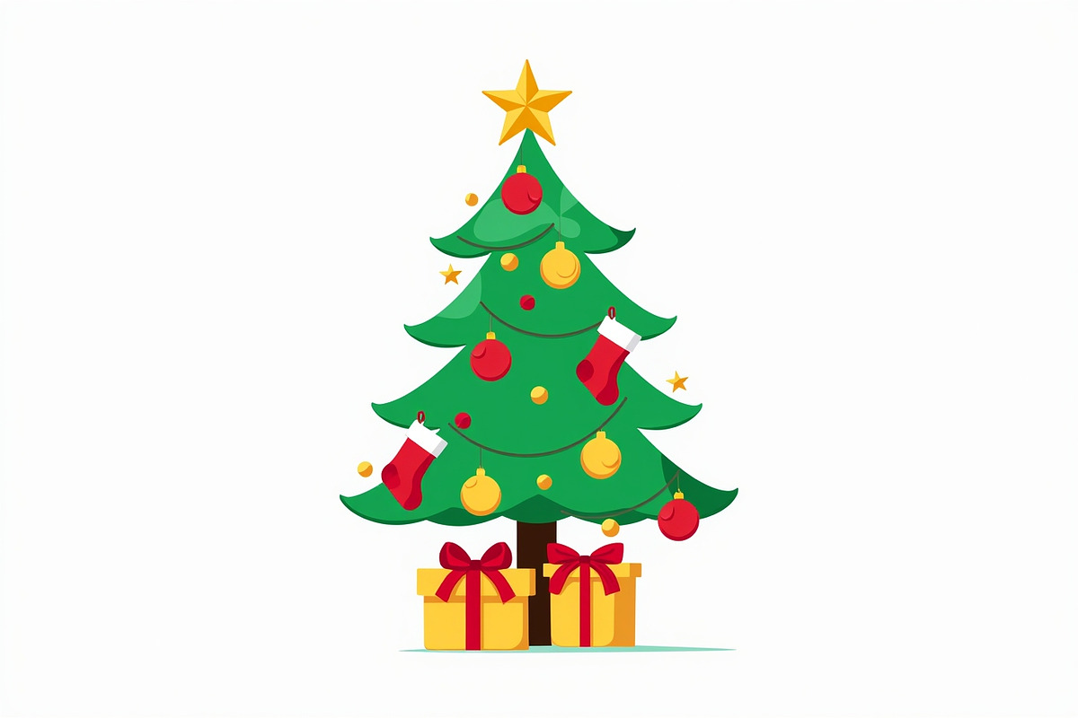 Cute Cartoon Xmas Trees, an Illustration by balal (Photo 4 of 11)