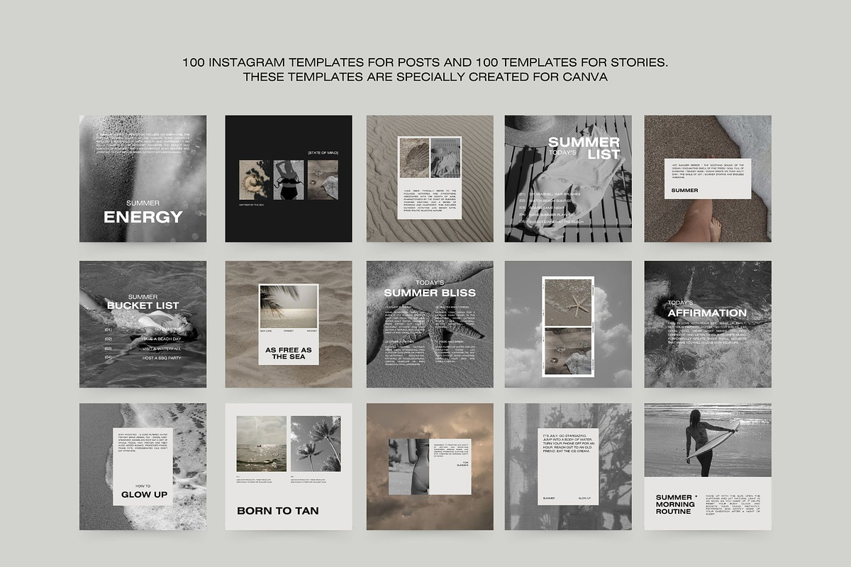 1500 Aesthetic Instagram Templates preview 8
