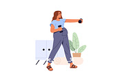 Pregnancy sport exercise, yoga set, a Person Illustration by PaperTrident (Thumbnail 8 of 12)