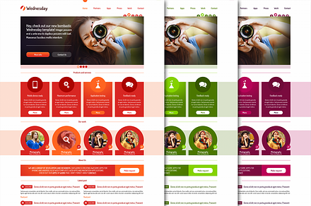 Wednesday PSD template