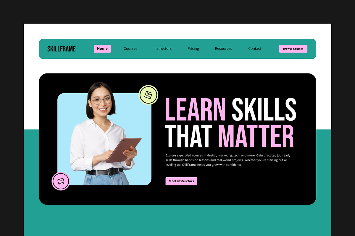 Figma Course Landing Page, a Landing Page Template by Musara (Photo 3 of 5)