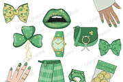 Saint Patrick's Day Clipart, a Seasonal Illustration by GlamArtZhanna (Thumbnail 2 of 3)