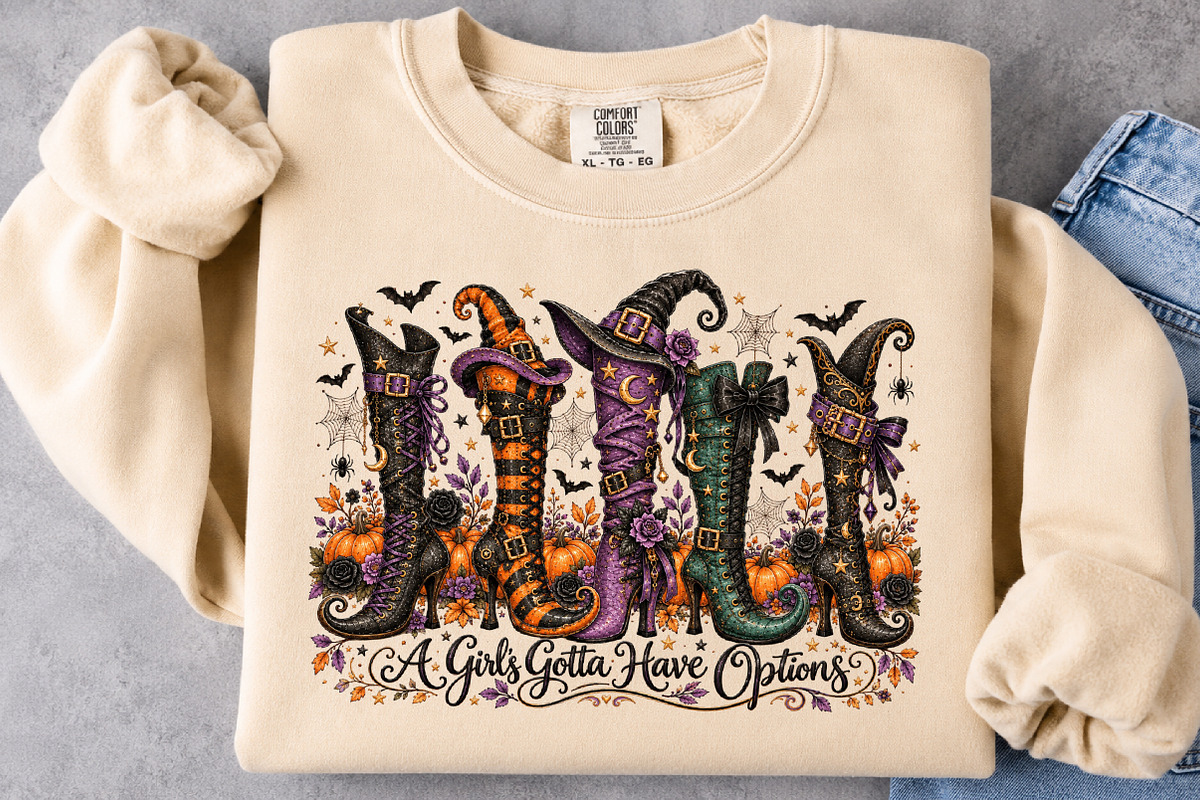 Halloween Witch Boots Collection PNG, a Seasonal Illustration by Craft Nest (Photo 5 of 6)