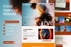 Crafthive Portfolio website, a Landing Page Template by Ahmed Rubel