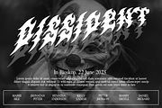 Dissident Death Metal Font, a Blackletter Font by Ronny Studio (Thumbnail 3 of 8)