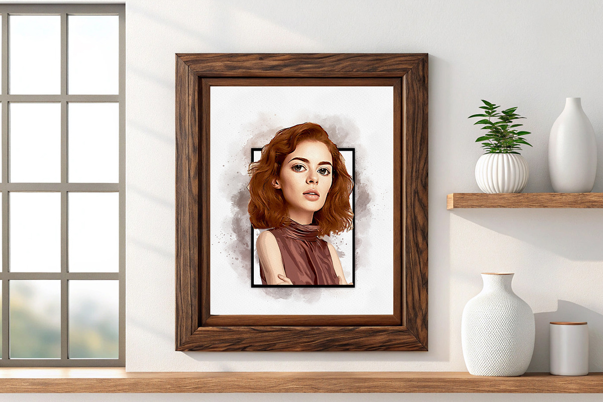 Watercolor Cartoon Portrait Art, an Action Add-On by MRI STUDIO (Photo 13 of 24)