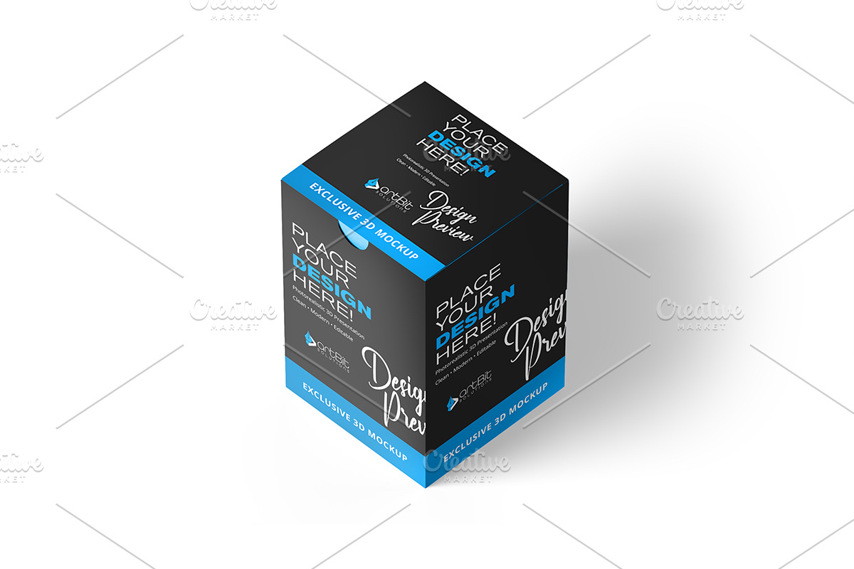 Paper Card Box Packaging Mockups, a Packaging Mockup by artBit Design Studio (Photo 5 of 6)