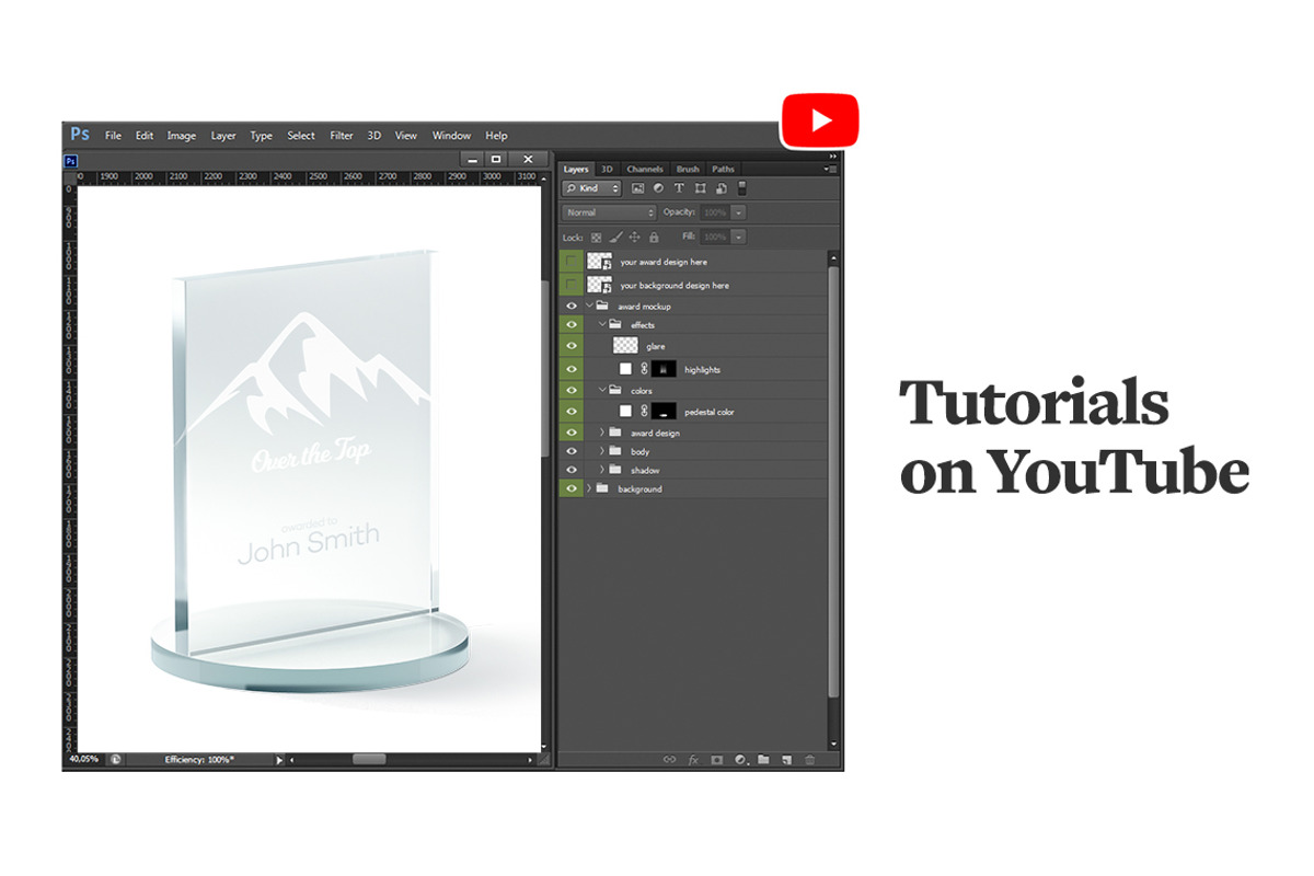 Rectangular Glass Award Mockup, a Graphic by rebrandy (Photo 7 of 7)