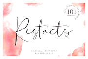 Restacts – Handwritten Script Font, a Script Font by RedyStudio (Thumbnail 1 of 18)