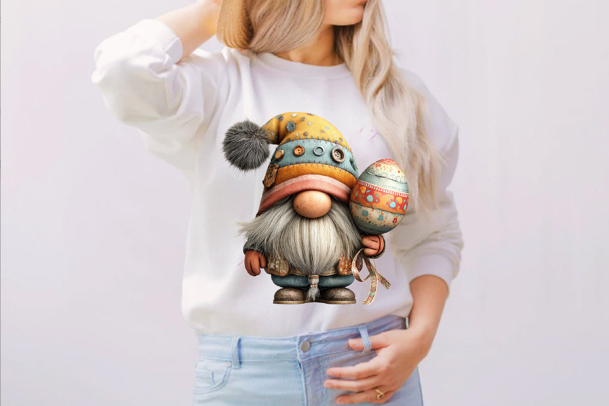 Whimsical Easter Gnome Clipart Bundl, an Illustration by SVGArt (Photo 4 of 7)