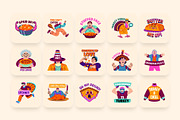 Thanksgiving Stickers Set, an Emoji Icon by Brickclay (Thumbnail 5 of 8)