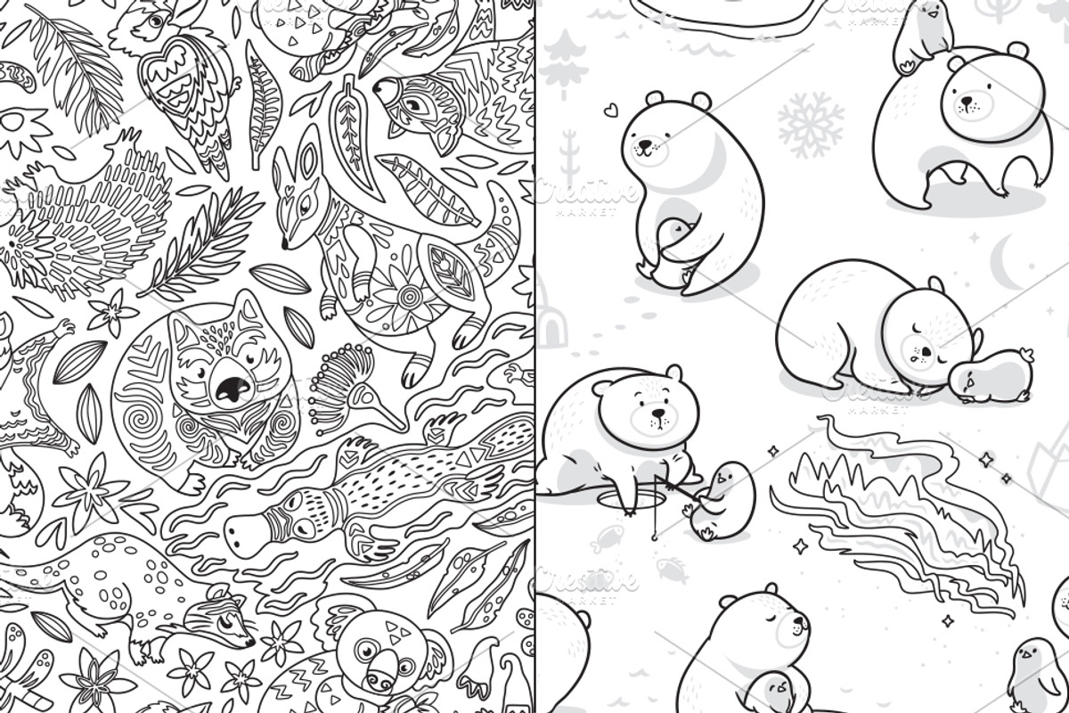 41 Seamless Coloring Patterns, a Pattern Graphic by PenguinHouse (Photo 12 of 12)