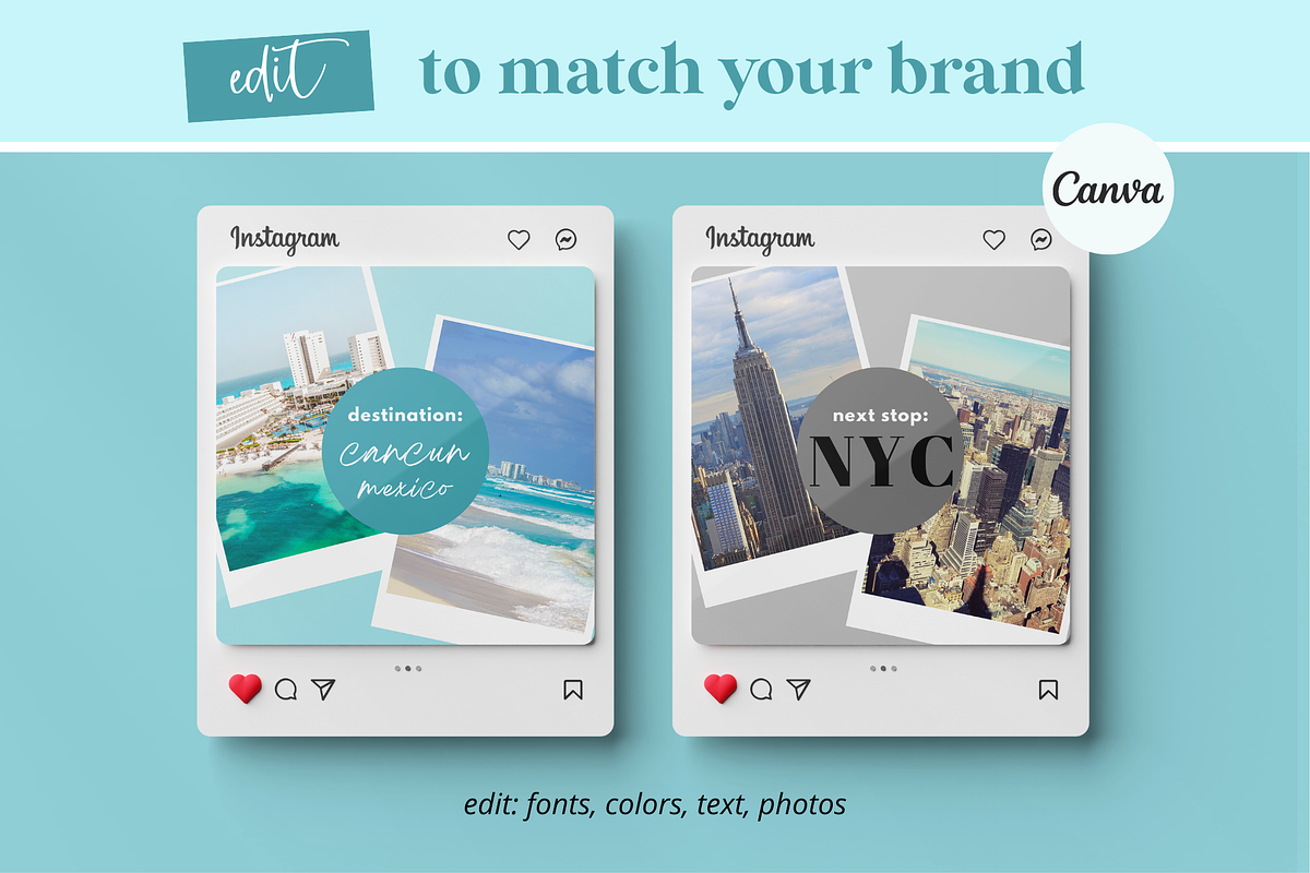 800 Canva Travel Templates, a Social Media Template by Oh So Social Boutique (Photo 5 of 7)