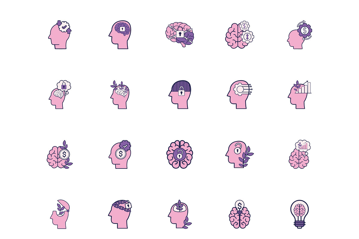 Mindset & Psychology Icon Set