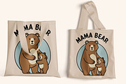 Mama Bear Mother's Day Shirt SVG, an Animal Illustration by Ghagra (Thumbnail 5 of 7)