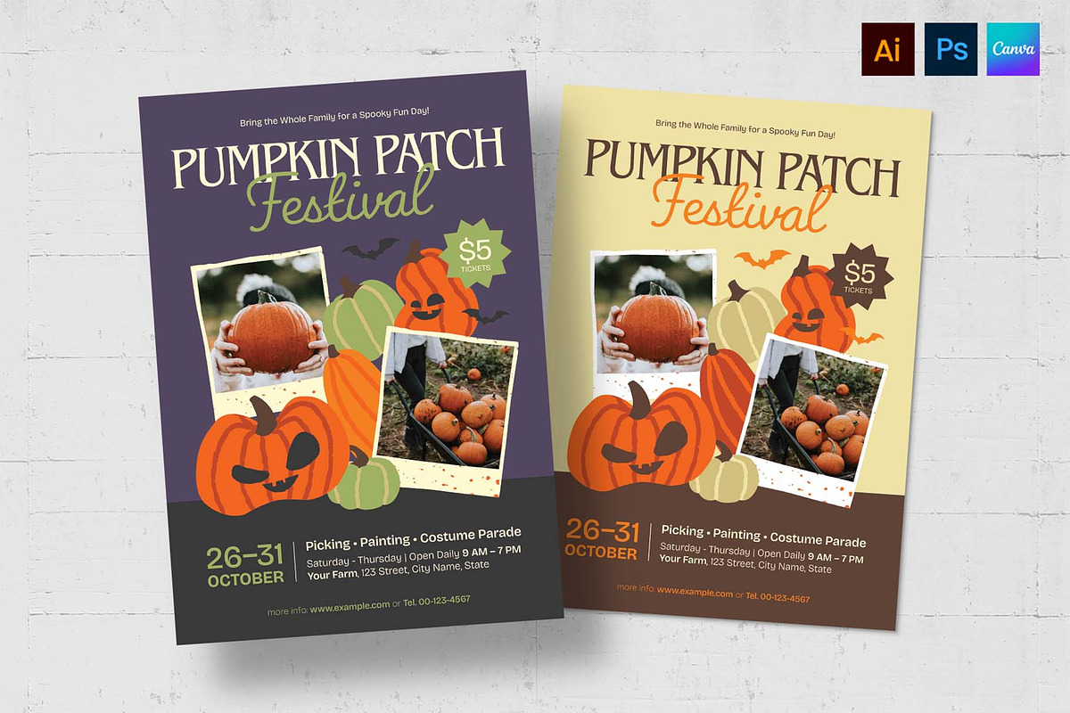 Halloween Pumpkin Patch Flyer, a Flyer Template by BrandPacks (Photo 1 of 5)