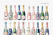 Champagne Romantic Patterns, a Decorative Illustration by ThaismotaCreativeCo (Thumbnail 3 of 7)