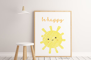 Be Happy Nursery Print