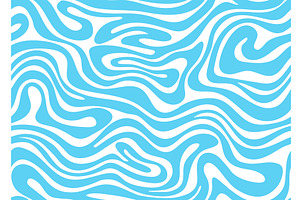 Psychedelic water groovy pattern, a Decorative Illustration by Vector Tradition