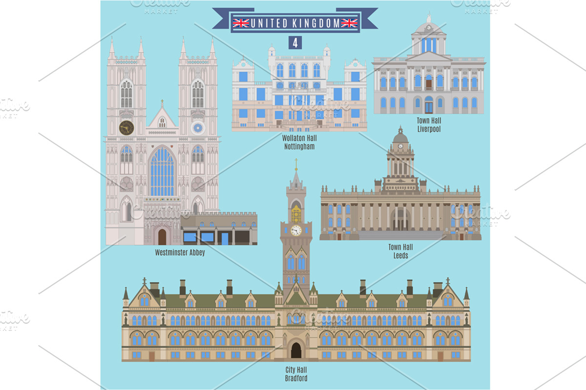 Famous Places in United Kingdom, an Object Graphic by Stoker-13