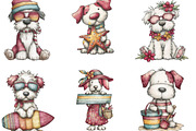 Whimsical Summer Beach Dog Clipart, an Illustration by Designking (Thumbnail 5 of 5)