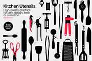 Kitchen Utensils - Modern Graphics, a Food Illustration by illugrama (Thumbnail 1 of 16)