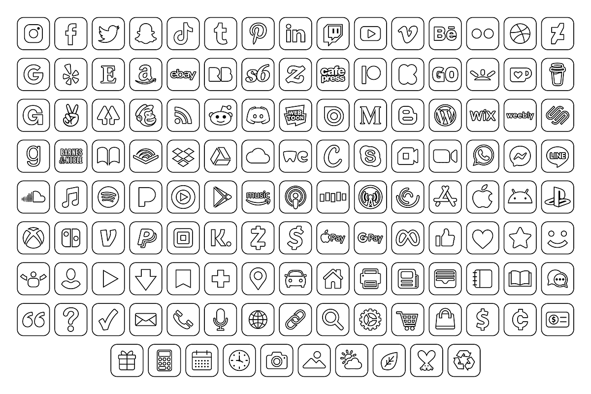 Rounded Square Minimalist Icons, a Solid Icon by Running With Foxes (Photo 3 of 8)