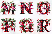 Spring Fuchsia Flower Alphabet Clipa, an Illustration by RobertsArt (Thumbnail 7 of 7)