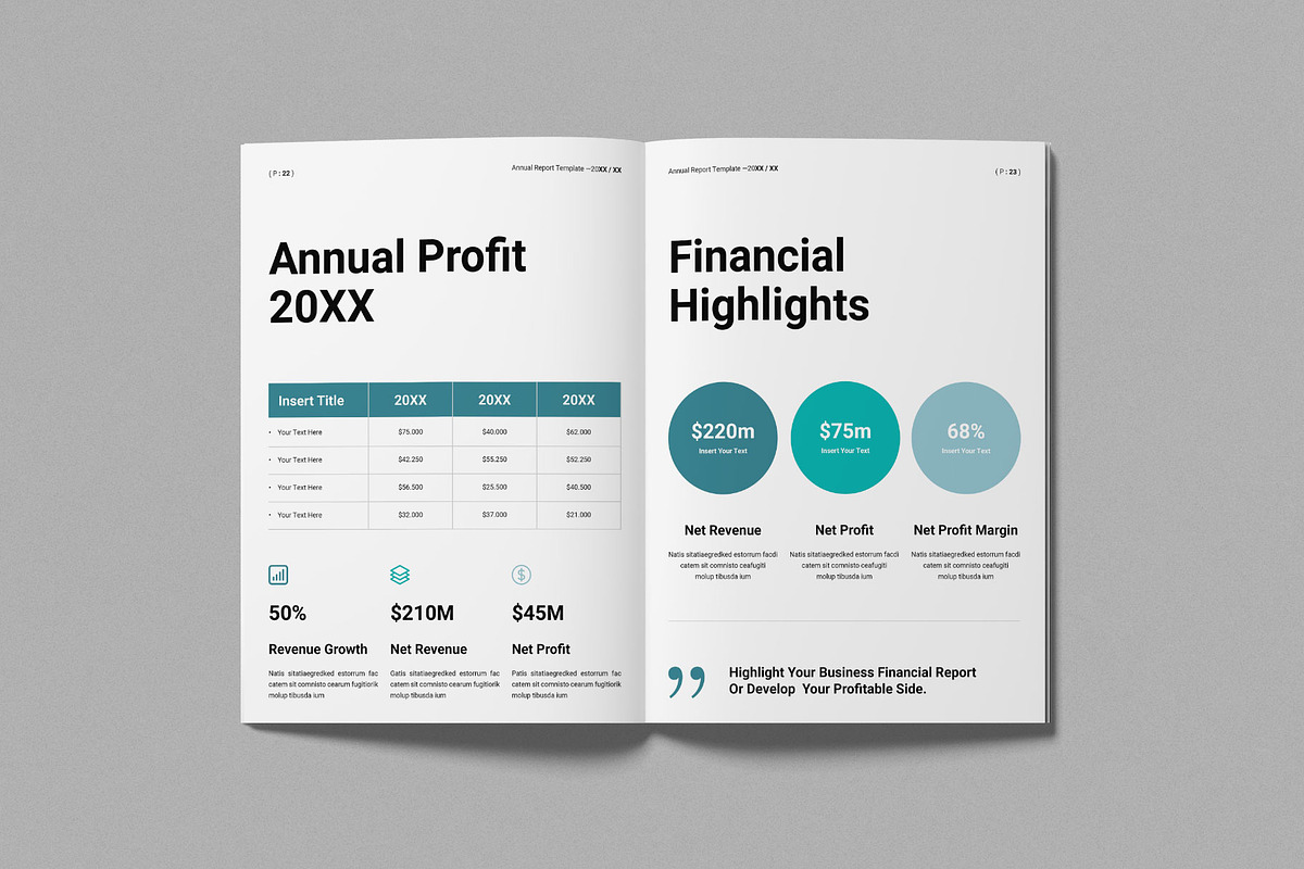 Annual Report Template, a Brochure Template by Work-Envance (Photo 9 of 12)