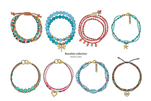 Collection Of Earrings And Bracelets