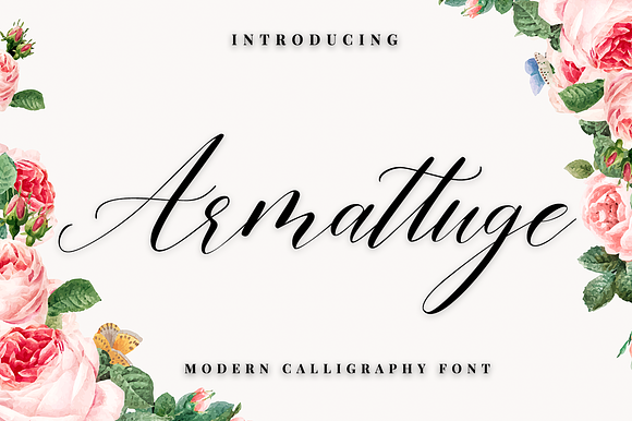 Armattuge - Script font preview 8