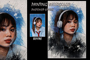 Painting Watercolor Photoshop effect, an Action Add-On by 3d_model_tifotizi (Thumbnail 1 of 2)