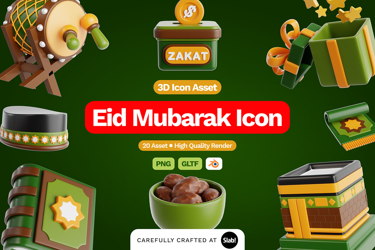 Eid Mubarak Icon, an Object 3D Model by SLAB! Design (Photo 1 of 4)