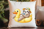 Quirky Funny Sloth Sublimation, an Illustration by Watercolor design (Thumbnail 6 of 6)