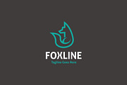 Fox Line - Line Art Logo, a Branding & Logo Template by ashenterprise (Thumbnail 1 of 3)