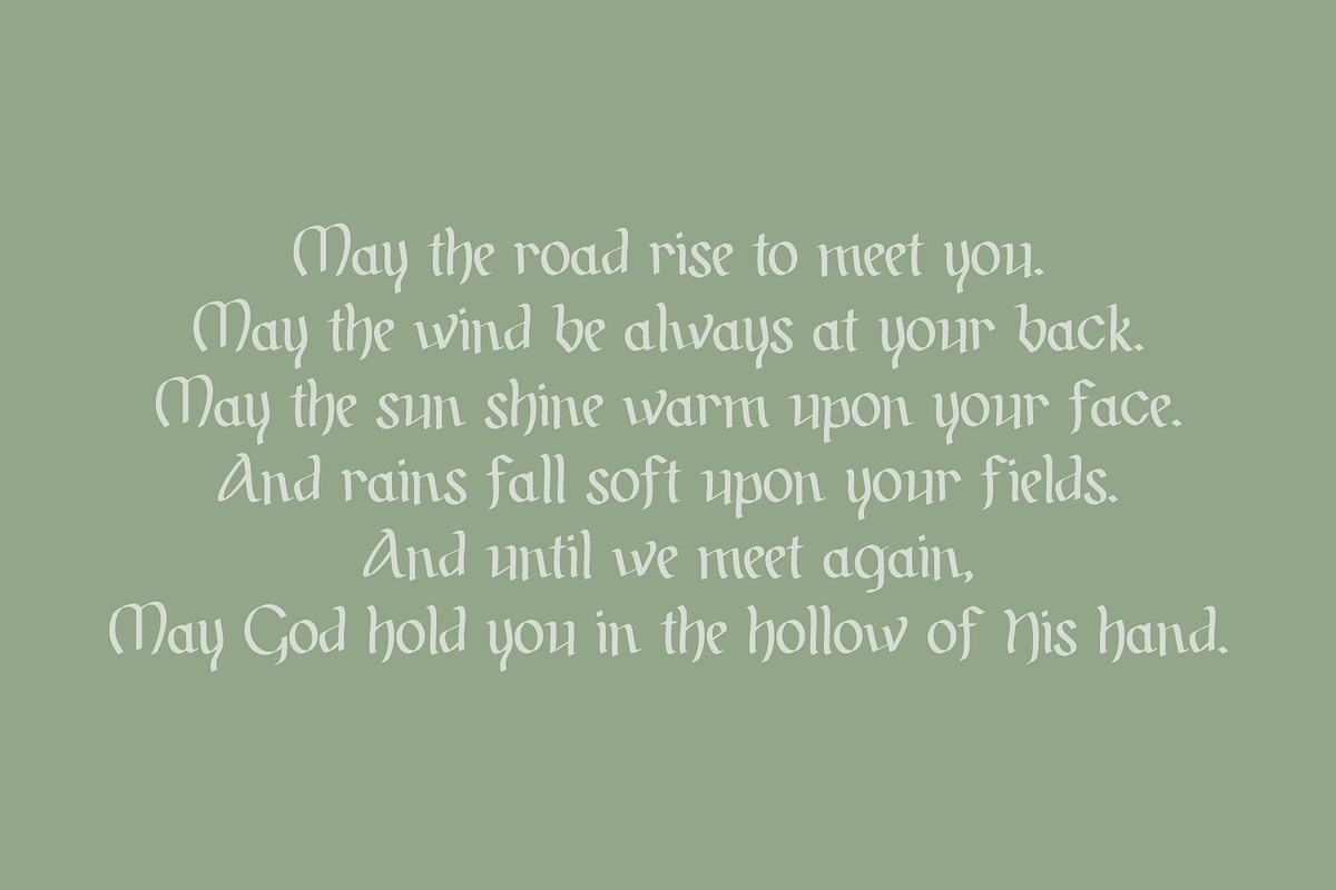 Shenanigans Irish Display Font, a Handwritten Font by Beck McCormick (Photo 9 of 10)