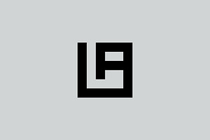 Letter L A Monogram Logo