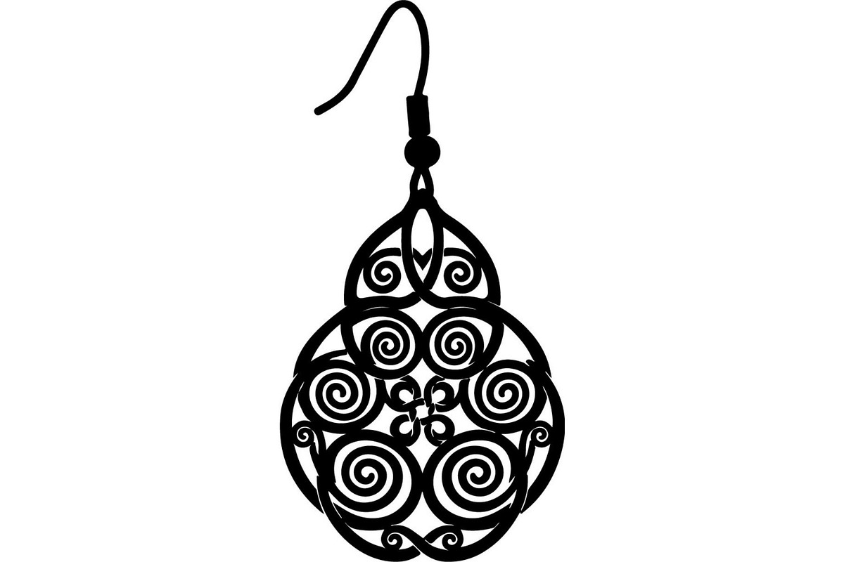 Ornamental Earring SVG Bundle, an Object Graphic by Designer_Momina (Photo 6 of 20)