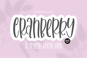 CRANBERRY Stylish Brush Font