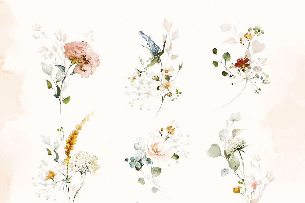 Watercolor Garden Flowers, a Decorative Illustration by Lisima (Photo 5 of 25)