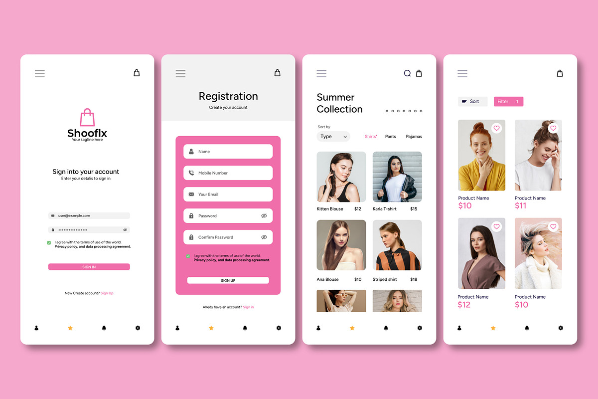 Product Mobile App UI Layout, an UI Kit Template by CreativeShaper (Photo 1 of 2)